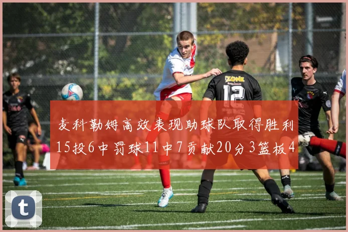 麦科勒姆高效表现助球队取得胜利15投6中罚球11中7贡献20分3篮板4助攻